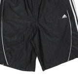 ADIDAS Mens Black Casual Sports Shorts L W34 Three Stripe Logo Gym
