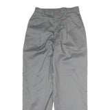 LEVI'S Womens Cotton Blend Grey Regular Straight Trousers W24 L25 Casual Smart