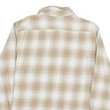 LEVI'S Mens Beige & White Check Shirt M Cotton Blend Casual Button Shirt