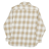 LEVI'S Mens Beige & White Check Shirt M Cotton Blend Casual Button Shirt