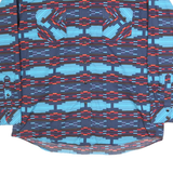 PANHANDLE Mens Blue & Red Patterned Shirt L Cotton Blend Casual Long Sleeve