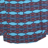 PANHANDLE Mens Blue & Red Patterned Shirt L Cotton Blend Casual Long Sleeve
