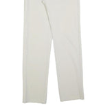 FERRE JEANS Womens Regular White Polyester Blend Zip Trousers W32 L34