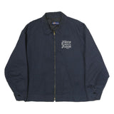 DICKIES Mens Blue Westcliff Medical Laboratories Cotton Jacket 2XL Zip Workwear