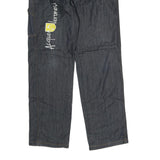 Womens Cotton Blend Blue Regular Straight Trousers W32 L32 Comfort Workwear