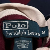 Polo By Ralph Lauren Striped Rugby Shirt - Medium Block Colour Cotton