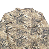 KT GOLF Womens Beige Animal Print Lightweight Jacket M Polyester Zip