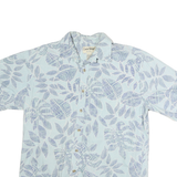 COOKE STREET Mens Blue & White Patterned Cotton Shirt M Casual Summer Button-Up