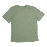 TOMMY HILFIGER Mens Green S Short Sleeve Crew Neck Cotton T-Shirt Classic Fit