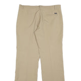 TIDE Mens Regular Beige Polyester Blend Zip Closure Trousers W35 L34 Chino Style