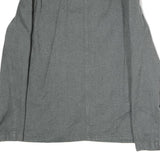 WORKER Mens Grey Cotton Jacket L Woven Zip Closure Utility Casual Workwear