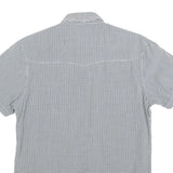 SORBINO VINTAGE Mens Blue & White Check Shirt XL Casual Cotton Blend Short