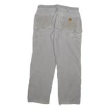 CARHARTT Mens Jeans Beige Relaxed Straight Denim Medium W33 L29 Workwear Casual