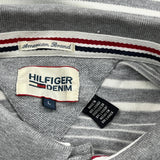 Hilfiger Denim Striped Polo Shirt - Large Gray Cotton
