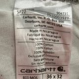 Carhartt Carpenter Trousers - 36W 32L Green Cotton