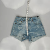 Levis Denim Shorts - 26W UK 6 Light Wash Denim