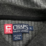 Chaps Ralph Lauren Long Sleeve Polo Shirt - XL Gray Cotton
