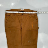 Carhartt Double Knee Carpenter Trousers - 38W UK 20 Brown Cotton