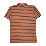 Lacoste Striped Polo Shirt - Medium Pink Cotton