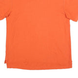 CHAPS Mens Orange Short Sleeve Plain L Polo Shirt Cotton Blend Casual