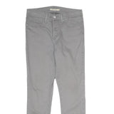 LEVI'S Womens Slim Grey Cotton Blend Zip Trousers W28 L26 Casual