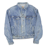 LEVI'S Womens Blue Denim Button Jacket L Cotton Blend Classic Fit Casual