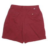 TOMMY HILFIGER Mens Shorts Red Casual Classic L W30 Cotton Blend