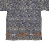 BAY CREEK Mens Blue Patterned Cotton Blend Shirt L Casual Summer Hawaiian Style