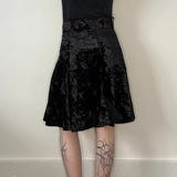 Unbranded Midi Skirt - 30W UK 10 Black Velvet