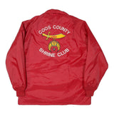 DUNBROOKE Mens Red Jacket L Nylon Plain Button Closure Classic Warm