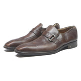 LOUIS VUITTON Mens Classic Brown Leather Dress Shoes UK 6.5 Comfortable Elegant