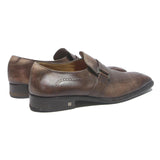 LOUIS VUITTON Mens Classic Brown Leather Dress Shoes UK 6.5 Comfortable Elegant