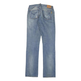 MELTIN POT Womens Regular Blue Denim Light Wash Jeans W28 L33 Casual Zip Fly