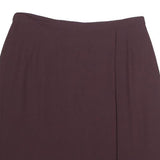 EMPORIO ARMANI Womens Maroon Straight Knee Length Cotton Blend Skirt S Classic