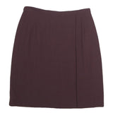 EMPORIO ARMANI Womens Maroon Straight Knee Length Cotton Blend Skirt S Classic