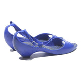 MELISSA Womens Low Heel Sandals Blue Synthetic UK 4 Elegant Summer Style