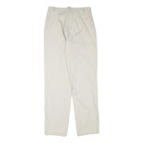 DOCKERS Mens Cotton Blend White Regular Straight Trousers W28 L30 Classic Zip