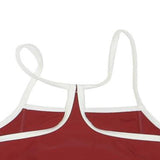 ADIDAS Womens Red & White Sports Crop Top Sleeveless Crew Neck S Athletic Gym