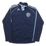 ADIDAS Mens Navy & Light Blue Sporting Jacket S Polyester Blend Zip Track