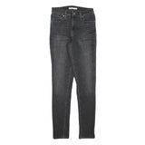 LEVI'S Womens Slim Black Denim Skinny Jeans Cotton Blend W24 L28 Stylish Fit