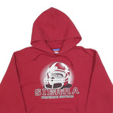 CHAMPION Mens Red Sierra Wolverine Football Pullover Hoodie L Graphic Sports