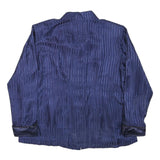 HUONG TRAM Womens Blue Printed Shirt Long Sleeve Collared Size S Rayon Satin