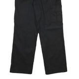 DICKIES Mens Cotton Blend Black Regular Straight Trousers W32 L30 Workwear Zip