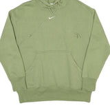 NIKE Mens Green Pullover Hoodie S S Hooded Sweatshirt Cotton Blend