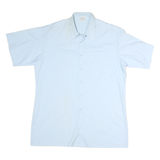 Mens Light Blue Cotton Plain Shirt M Classic Regular Fit Casual Button Shirt
