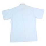 Mens Light Blue Cotton Plain Shirt M Classic Regular Fit Casual Button Shirt