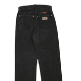 WRANGLER Womens Black Regular Straight Denim Medium W26 L28 Zip Jeans