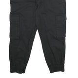 ONLY Womens Black Cotton Blend Regular Cargo Trousers W36 L25 Casual Workwear