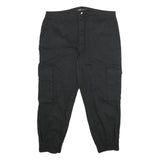 ONLY Womens Black Cotton Blend Regular Cargo Trousers W36 L25 Casual Workwear