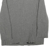 Womens Black & Grey Classic Button Jacket M Woven Houndstooth Pattern